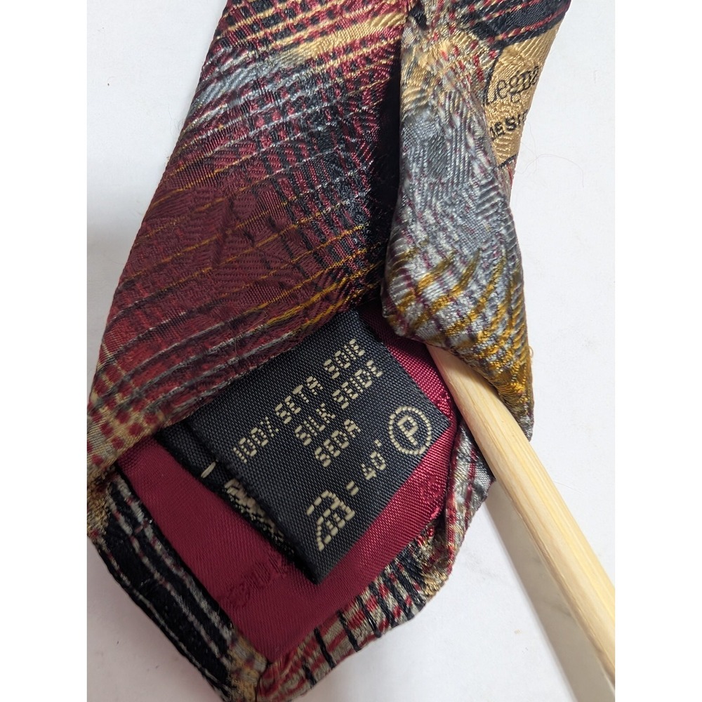 Ermenegildo Zegna 100% Silk Necktie Multicolor Geometric All Over Italy 58" - Picture 5 of 9